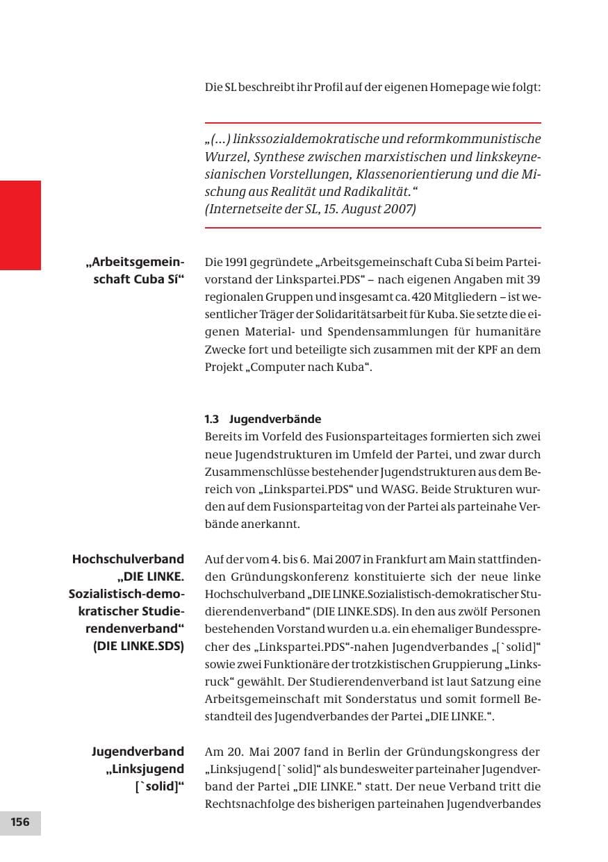 Seite 156 des Verfassungsschutzbericht 2007 Bund