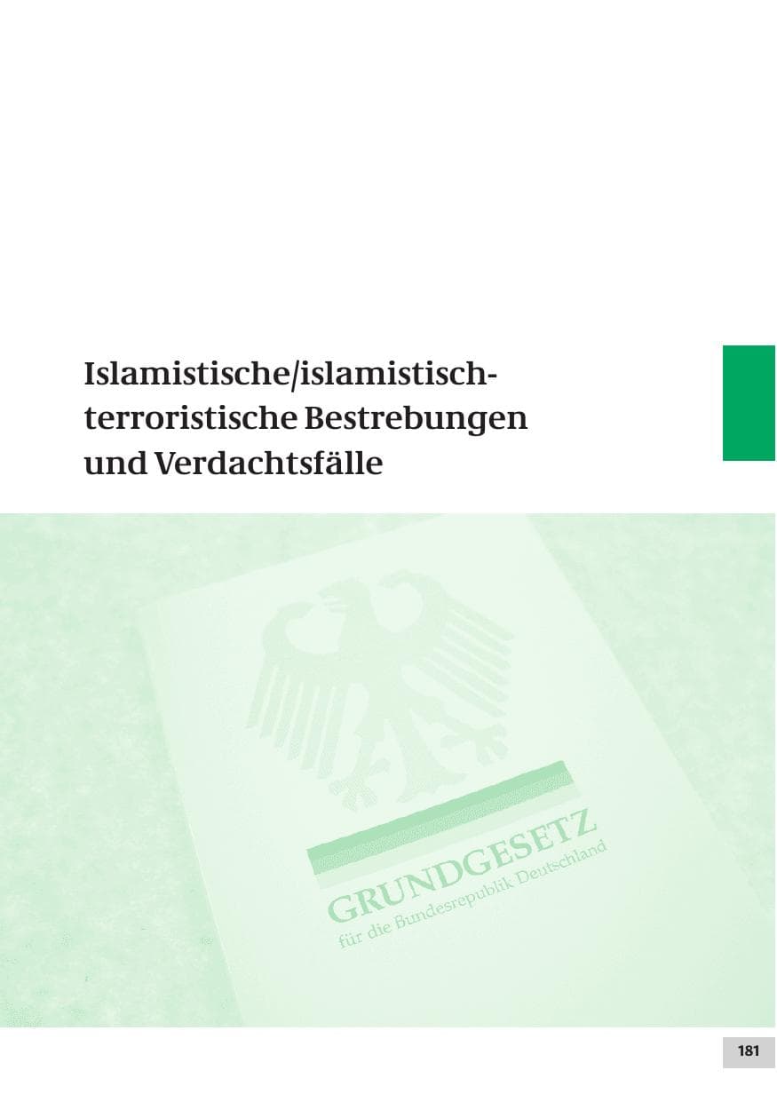 Seite 181 des Verfassungsschutzbericht 2007 Bund