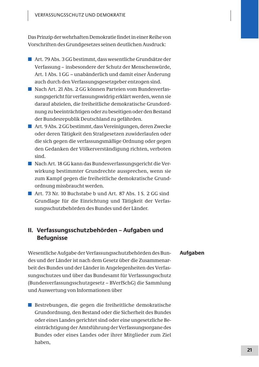 Seite 21 des Verfassungsschutzbericht 2007 Bund