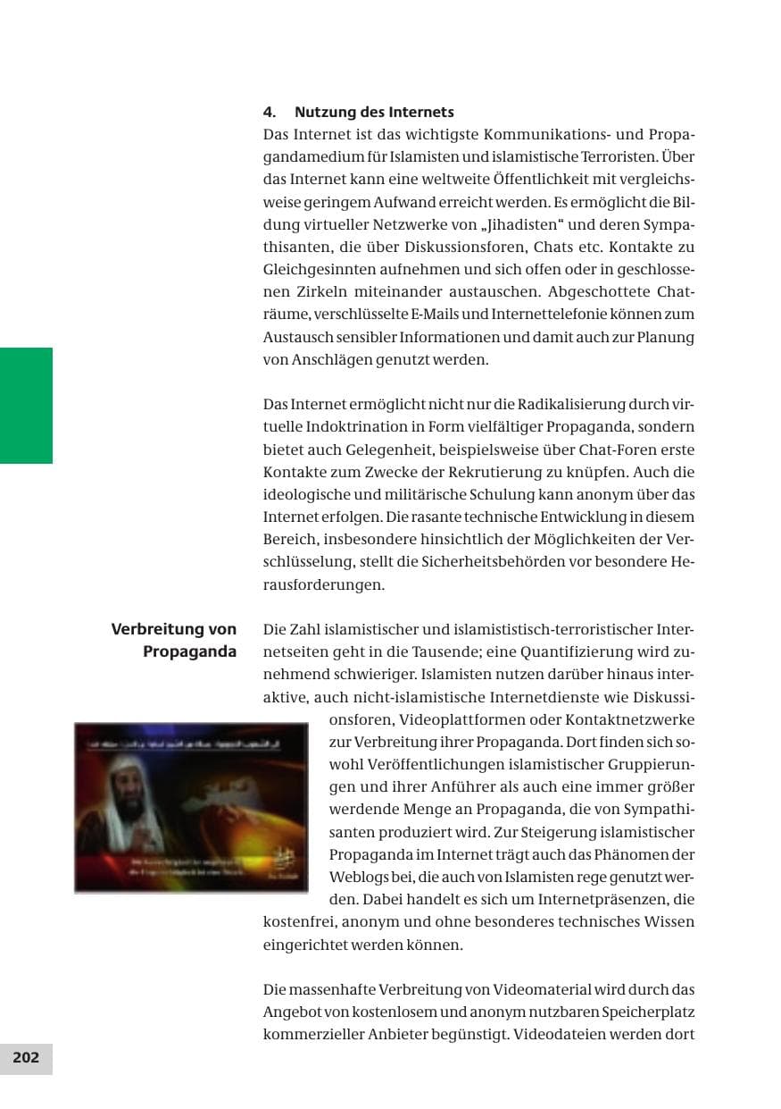 Seite 202 des Verfassungsschutzbericht 2007 Bund