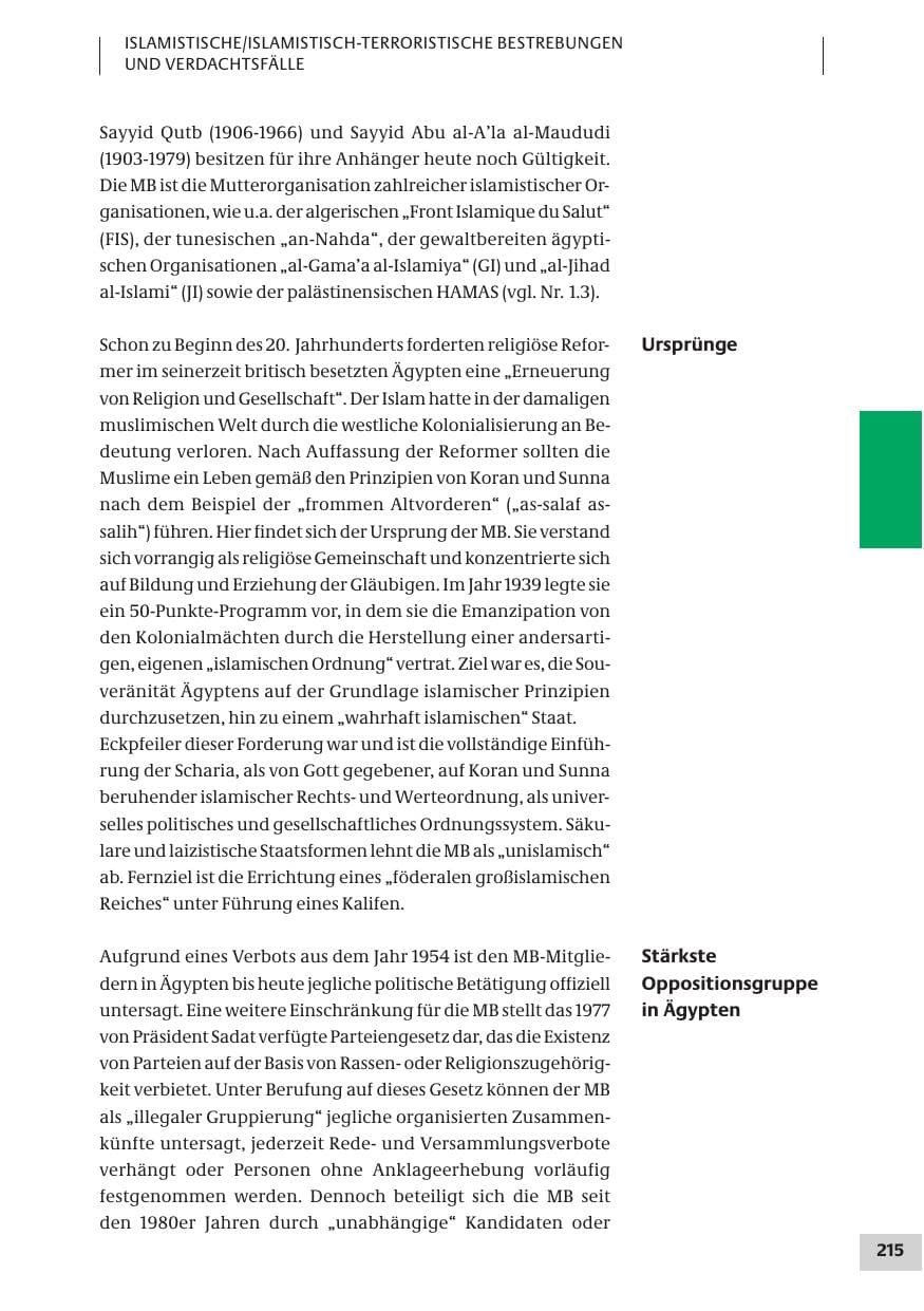 Seite 215 des Verfassungsschutzbericht 2007 Bund
