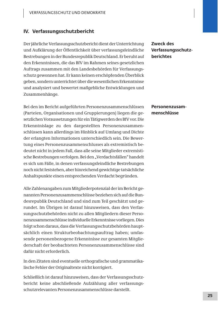 Seite 25 des Verfassungsschutzbericht 2007 Bund
