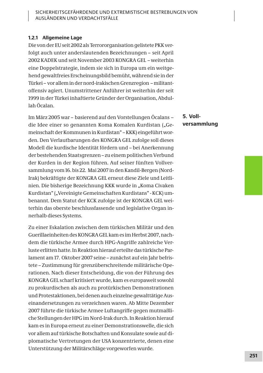 Seite 251 des Verfassungsschutzbericht 2007 Bund