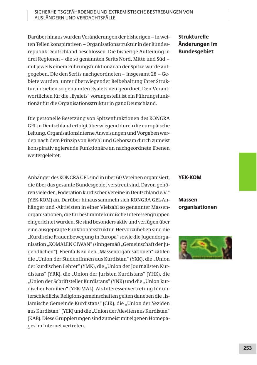 Seite 253 des Verfassungsschutzbericht 2007 Bund