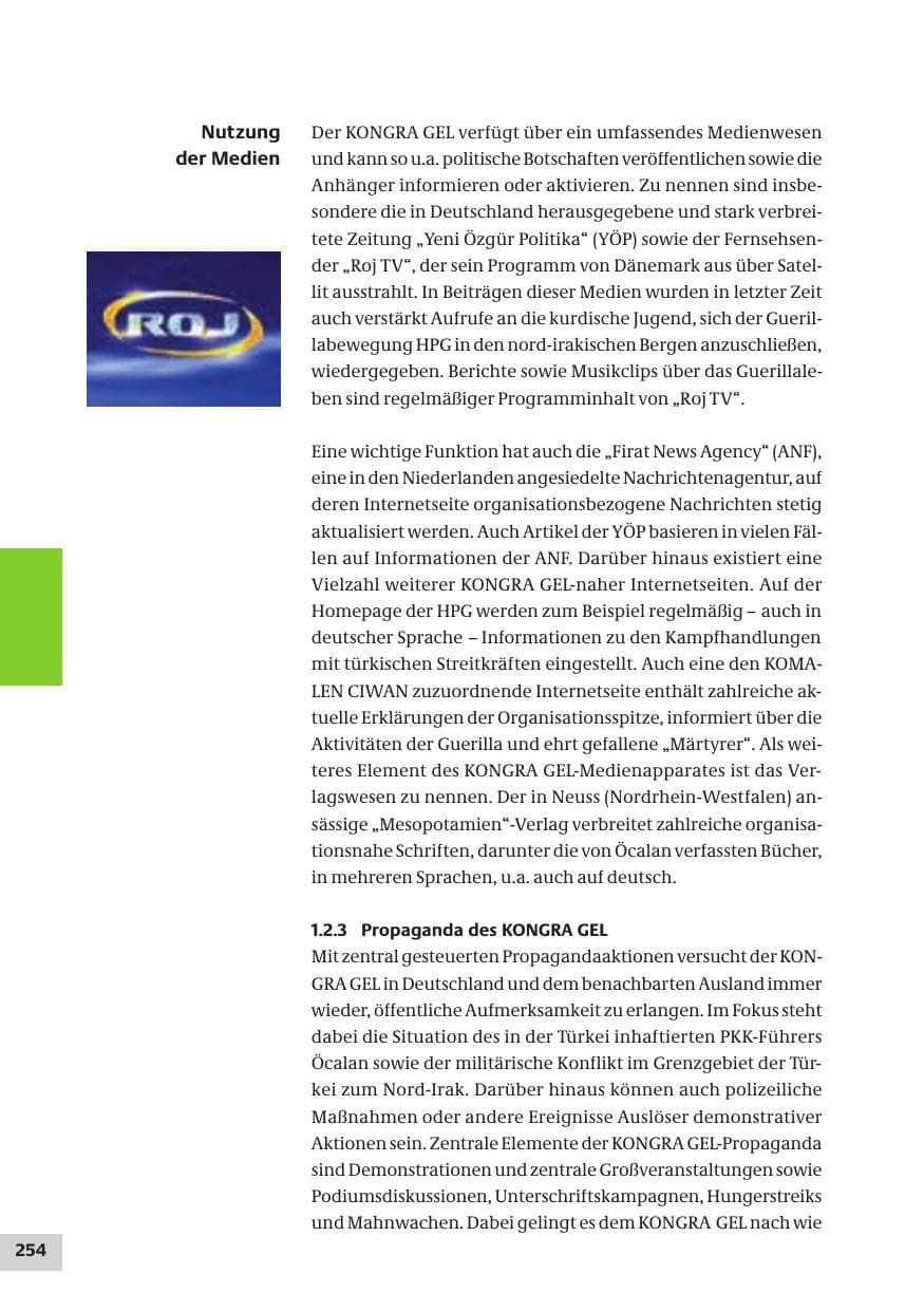 Seite 254 des Verfassungsschutzbericht 2007 Bund