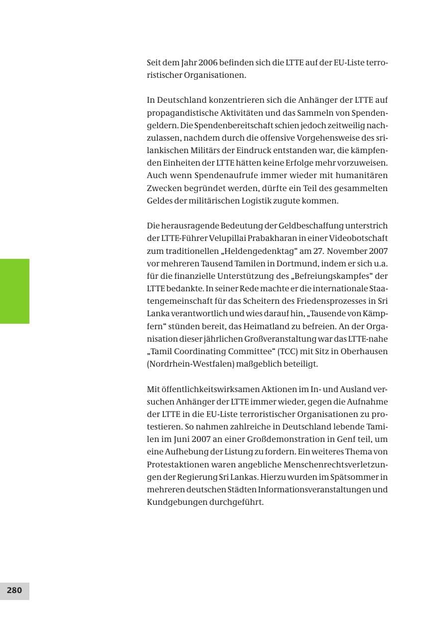 Seite 280 des Verfassungsschutzbericht 2007 Bund