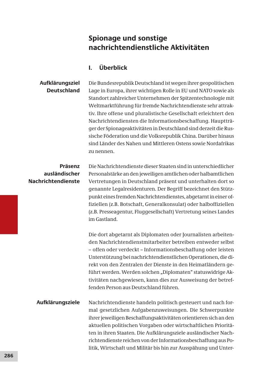 Seite 286 des Verfassungsschutzbericht 2007 Bund