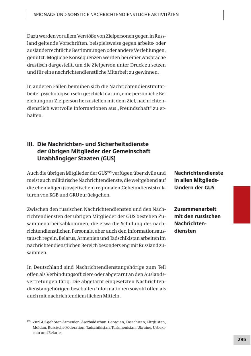 Seite 295 des Verfassungsschutzbericht 2007 Bund