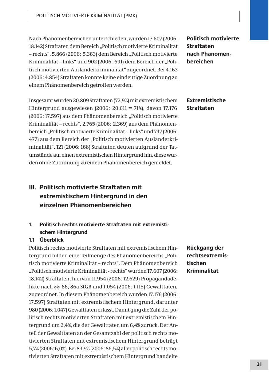 Seite 31 des Verfassungsschutzbericht 2007 Bund