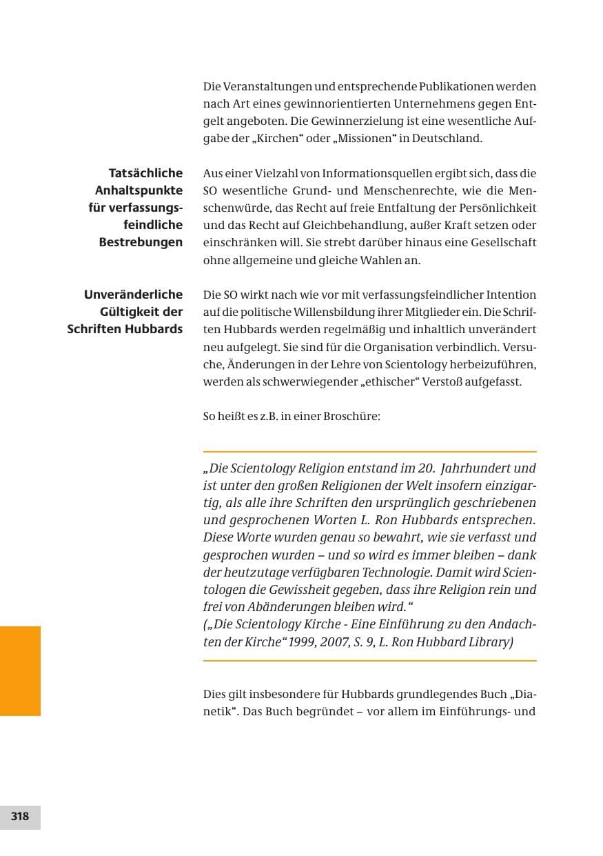Seite 318 des Verfassungsschutzbericht 2007 Bund