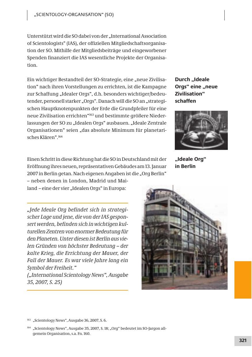 Seite 321 des Verfassungsschutzbericht 2007 Bund