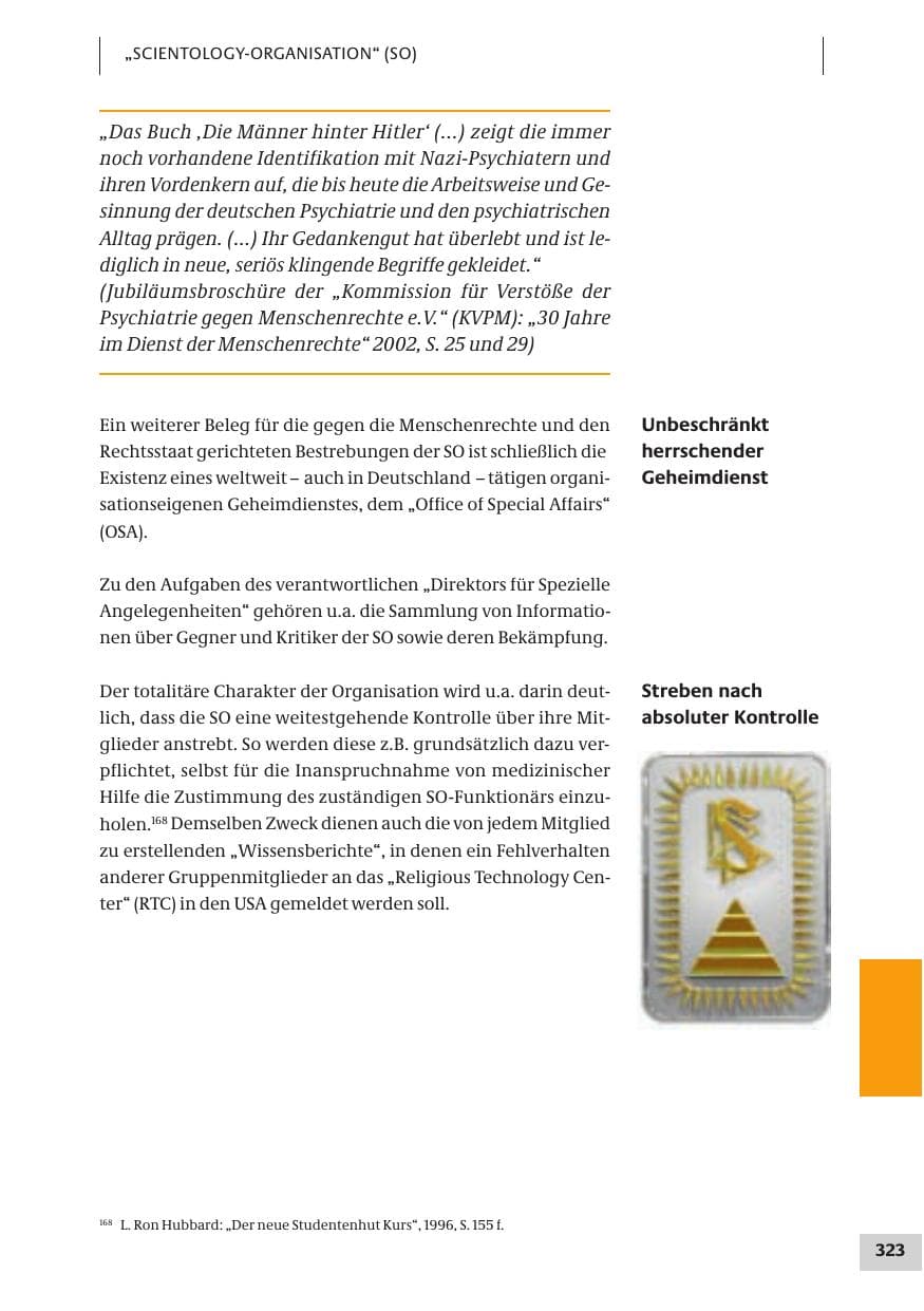 Seite 323 des Verfassungsschutzbericht 2007 Bund