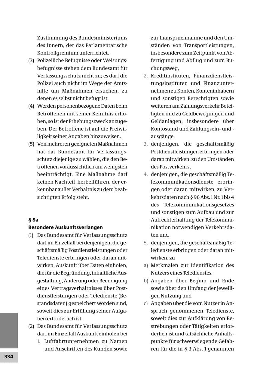 Seite 334 des Verfassungsschutzbericht 2007 Bund