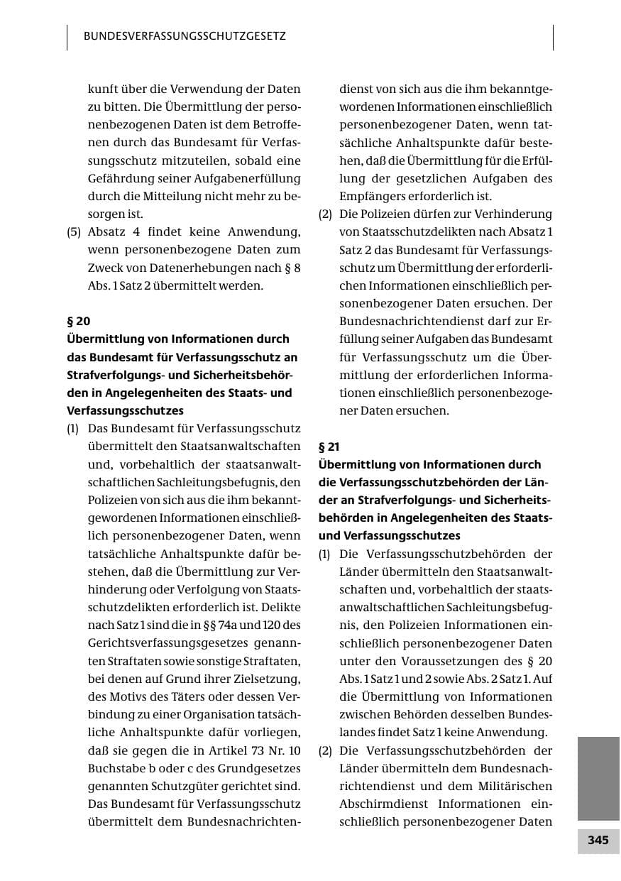 Seite 345 des Verfassungsschutzbericht 2007 Bund