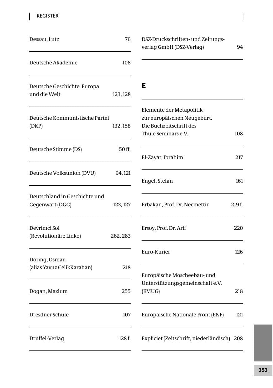 Seite 353 des Verfassungsschutzbericht 2007 Bund