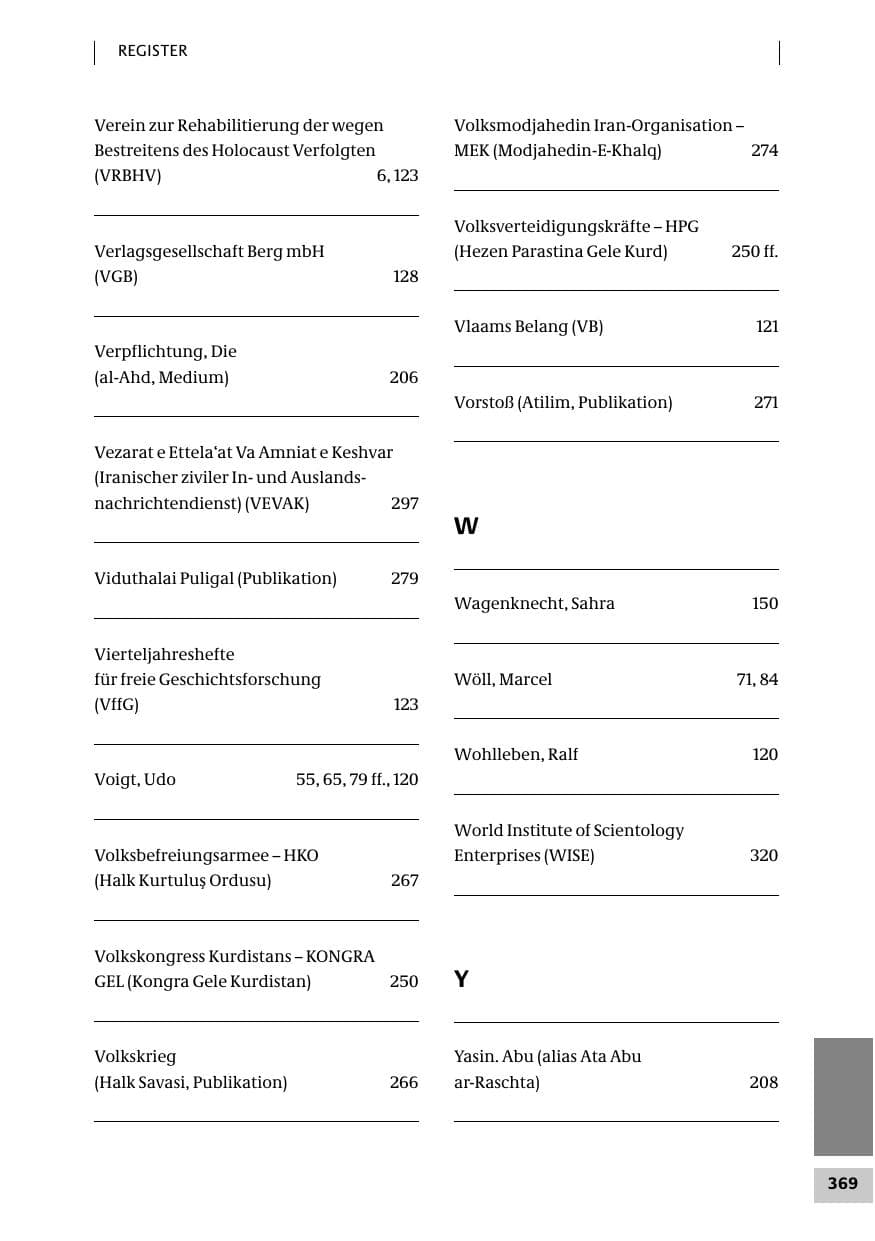 Seite 369 des Verfassungsschutzbericht 2007 Bund