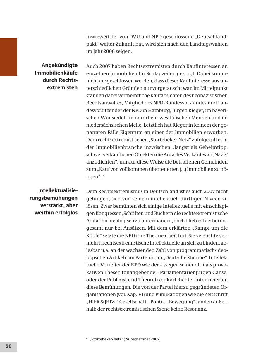 Seite 50 des Verfassungsschutzbericht 2007 Bund