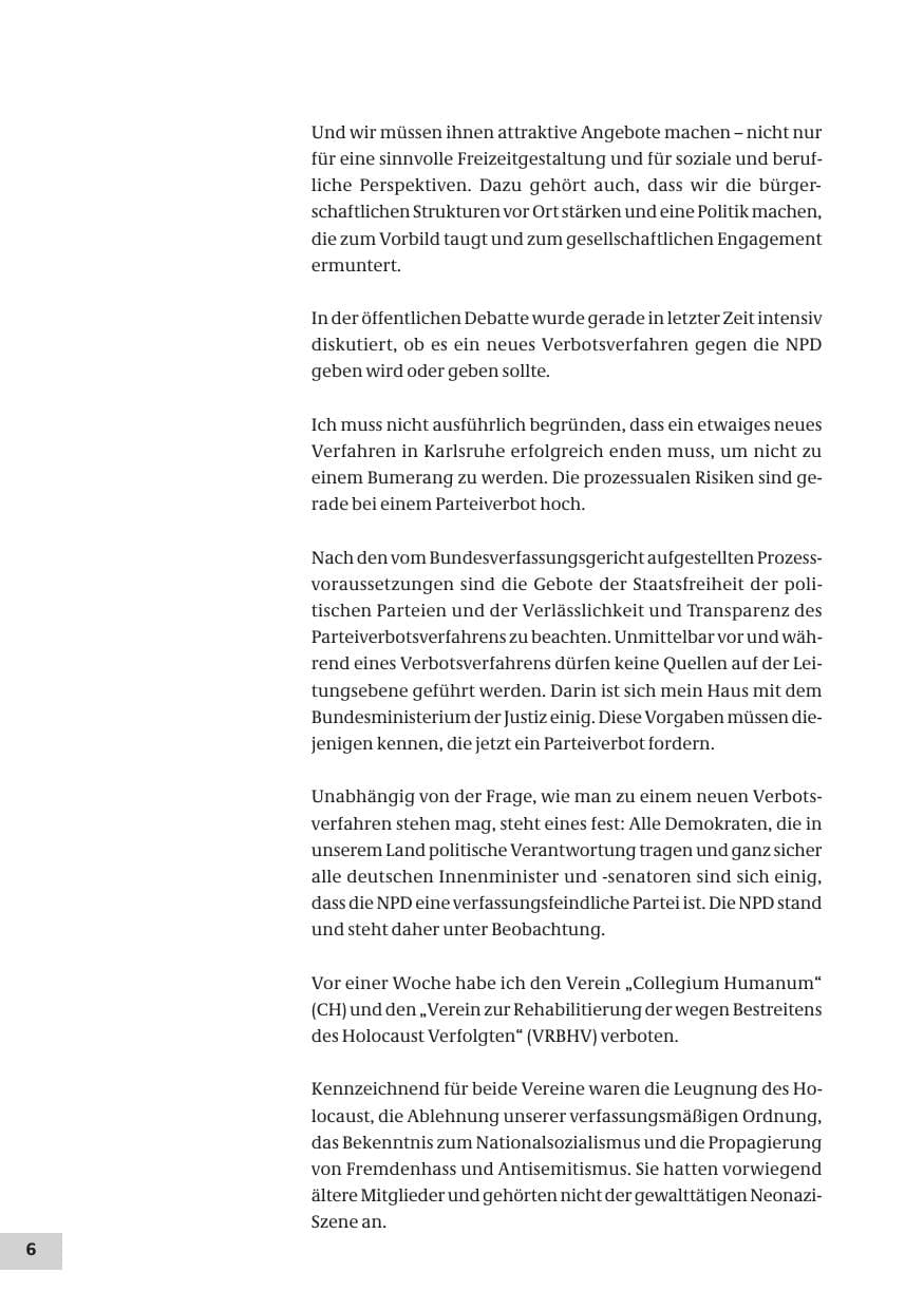 Seite 6 des Verfassungsschutzbericht 2007 Bund