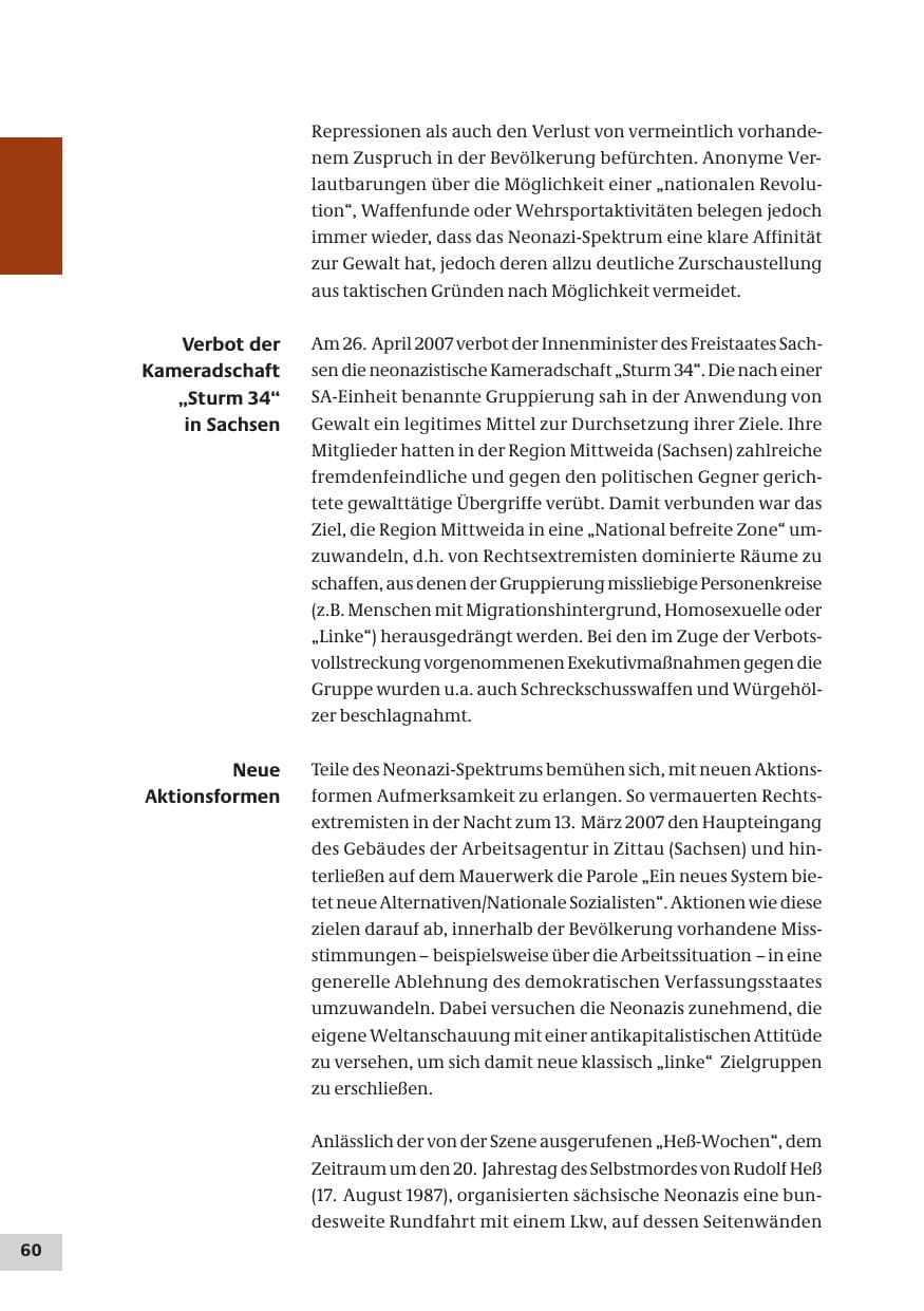 Seite 60 des Verfassungsschutzbericht 2007 Bund
