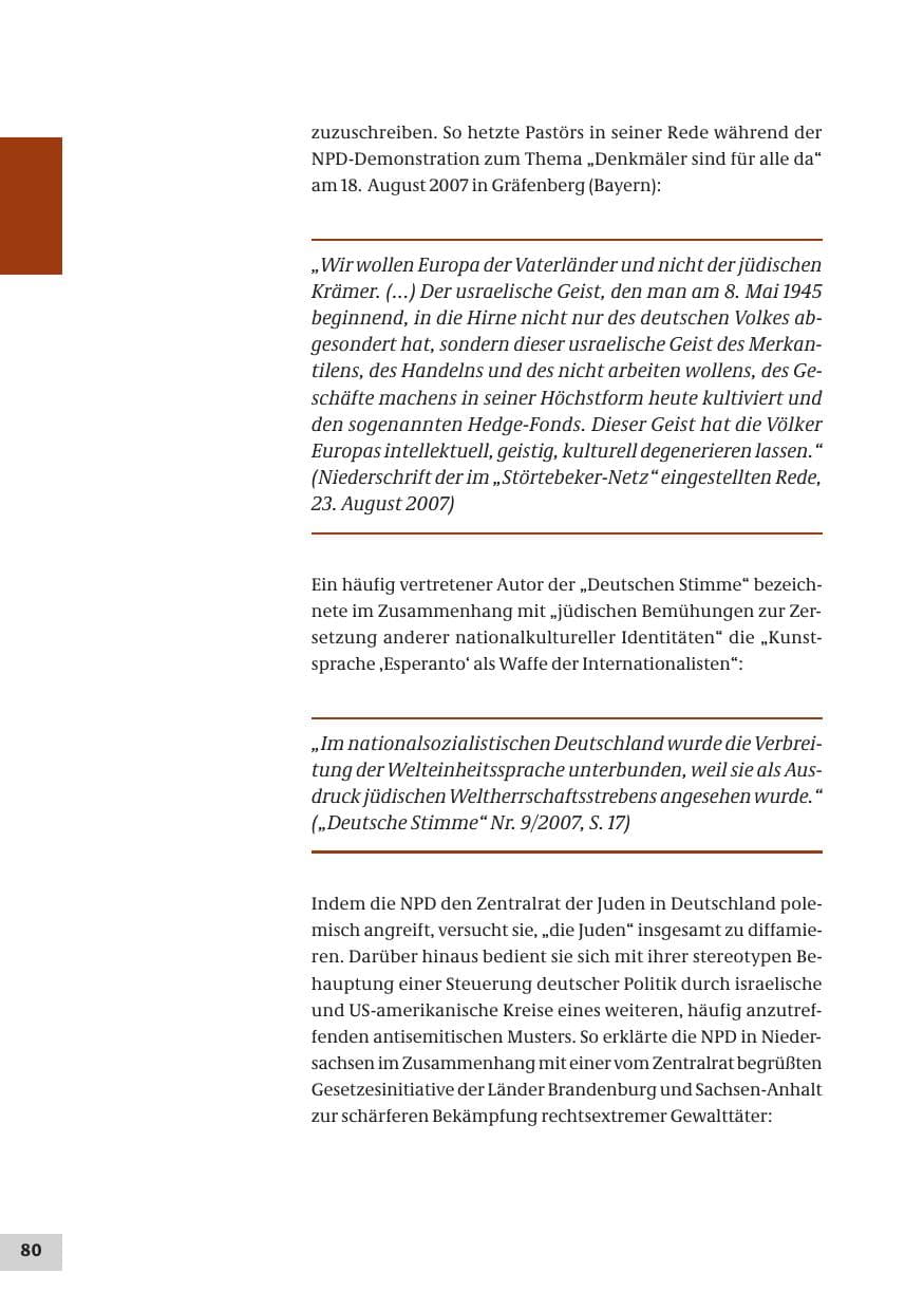 Seite 80 des Verfassungsschutzbericht 2007 Bund