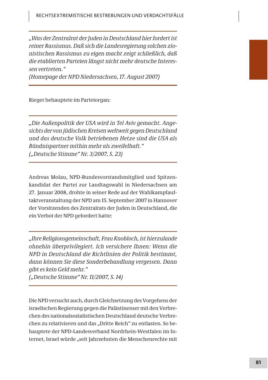 Seite 81 des Verfassungsschutzbericht 2007 Bund