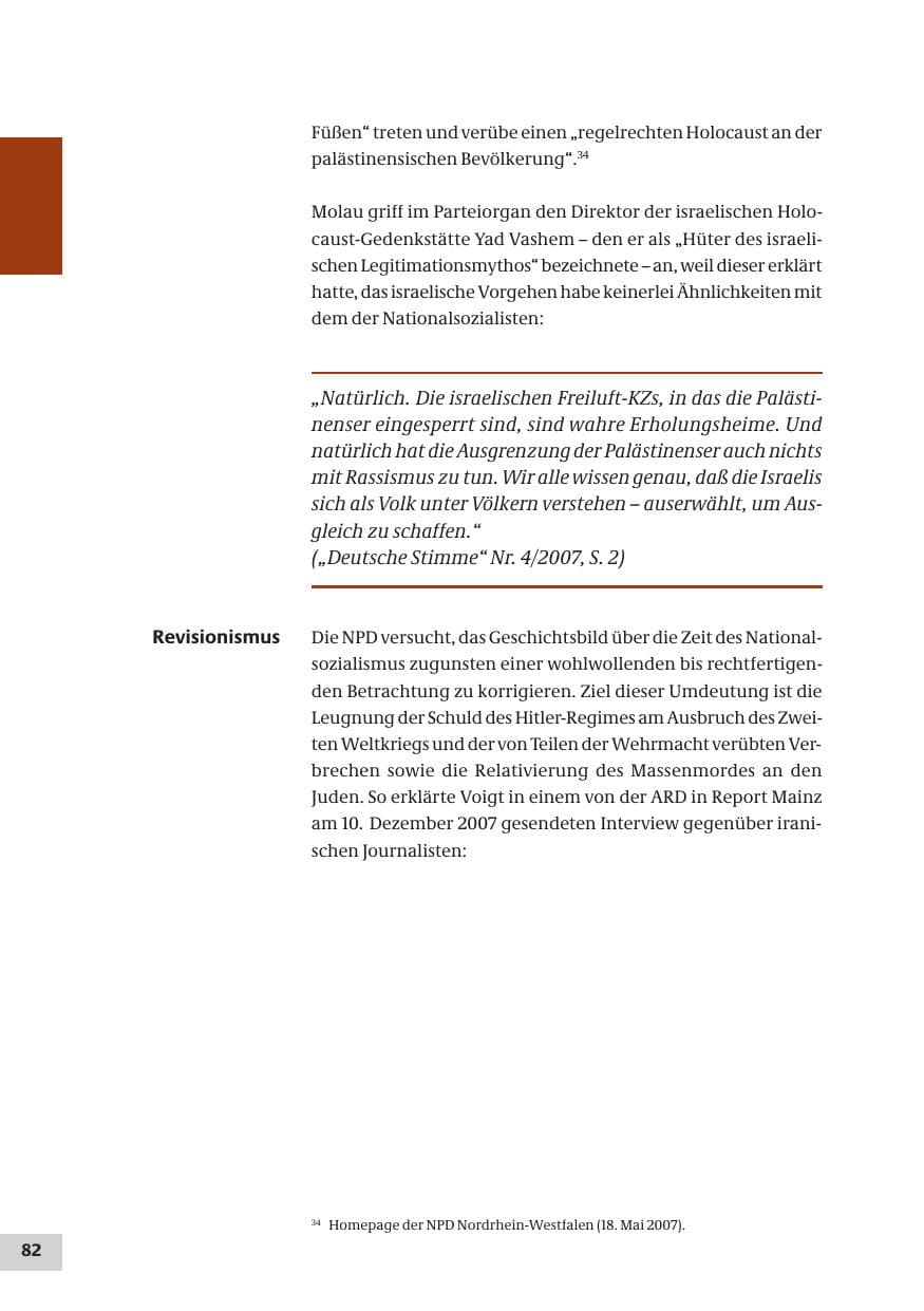 Seite 82 des Verfassungsschutzbericht 2007 Bund