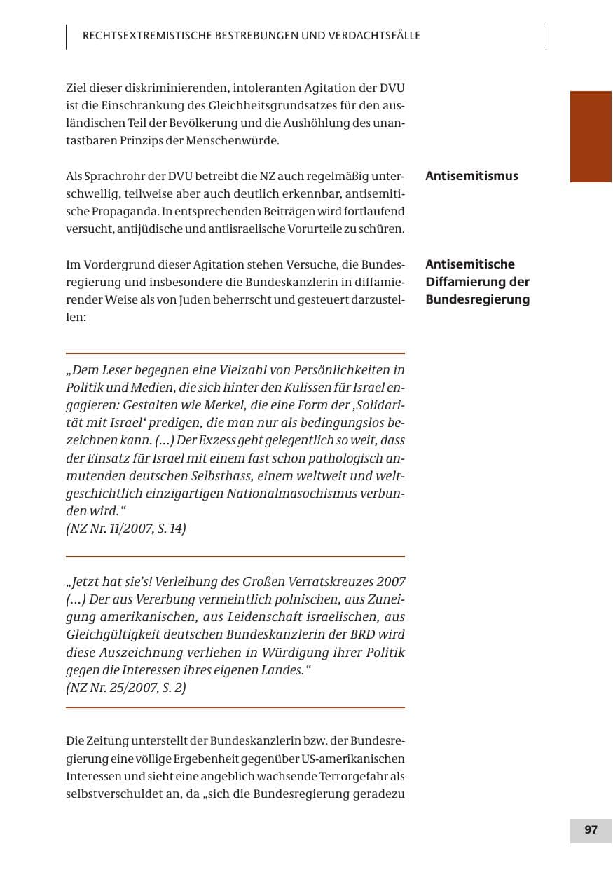 Seite 97 des Verfassungsschutzbericht 2007 Bund