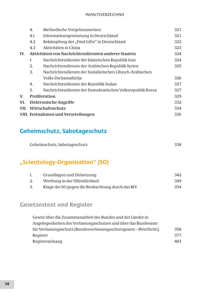 Seite 14 des Verfassungsschutzbericht 2008 Bund