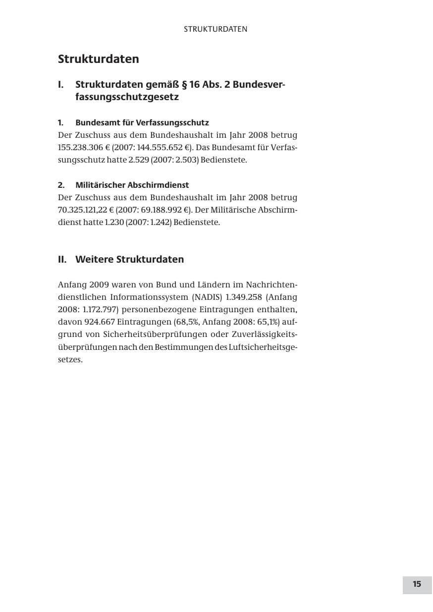 Seite 15 des Verfassungsschutzbericht 2008 Bund