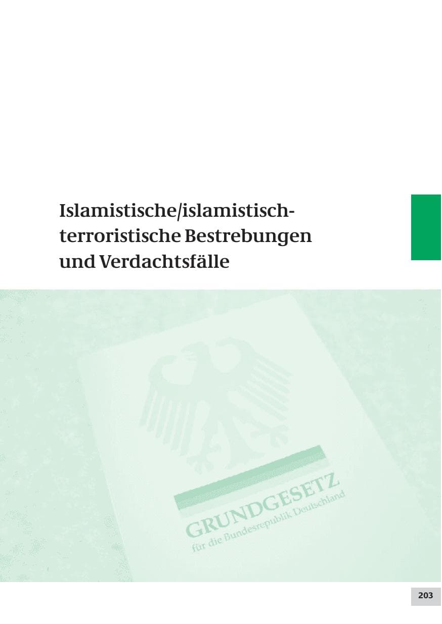 Seite 203 des Verfassungsschutzbericht 2008 Bund
