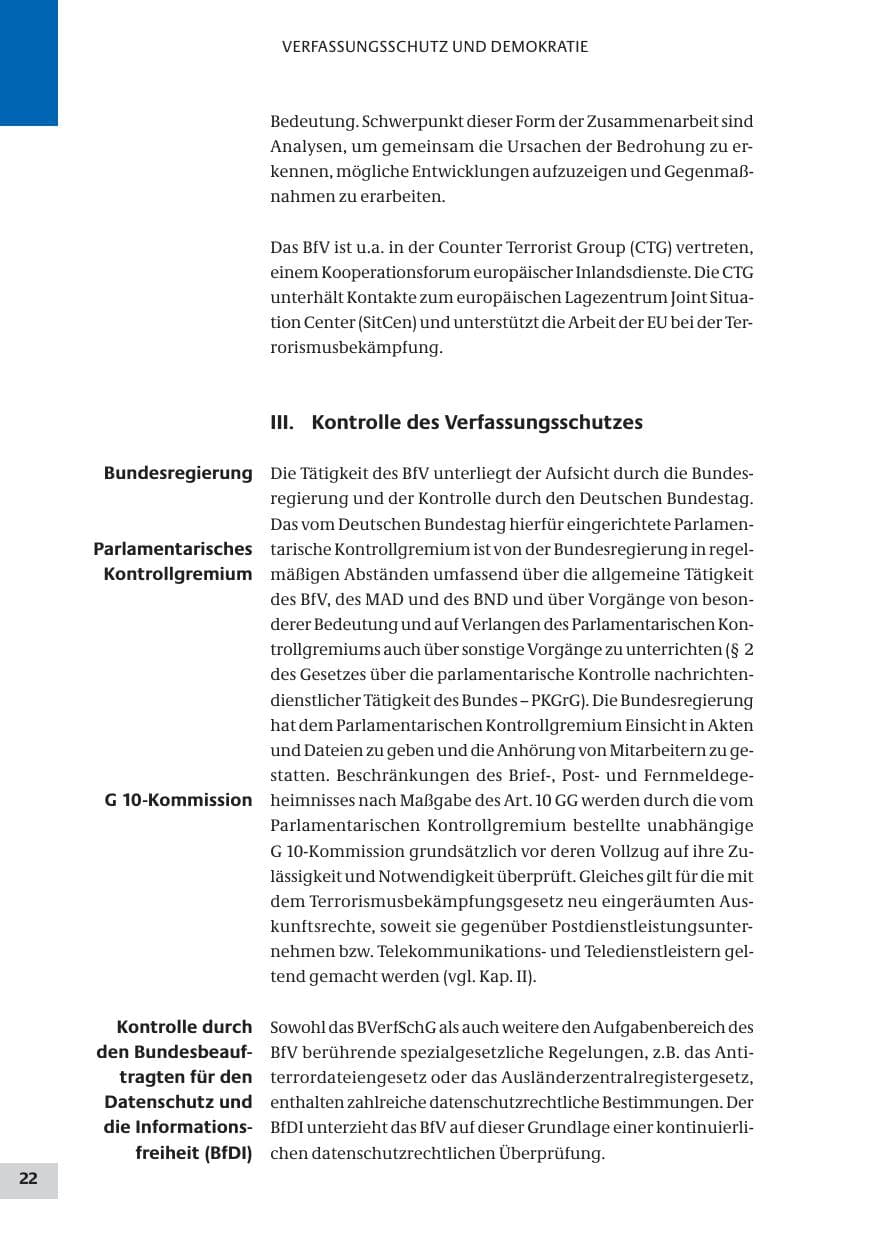Seite 22 des Verfassungsschutzbericht 2008 Bund
