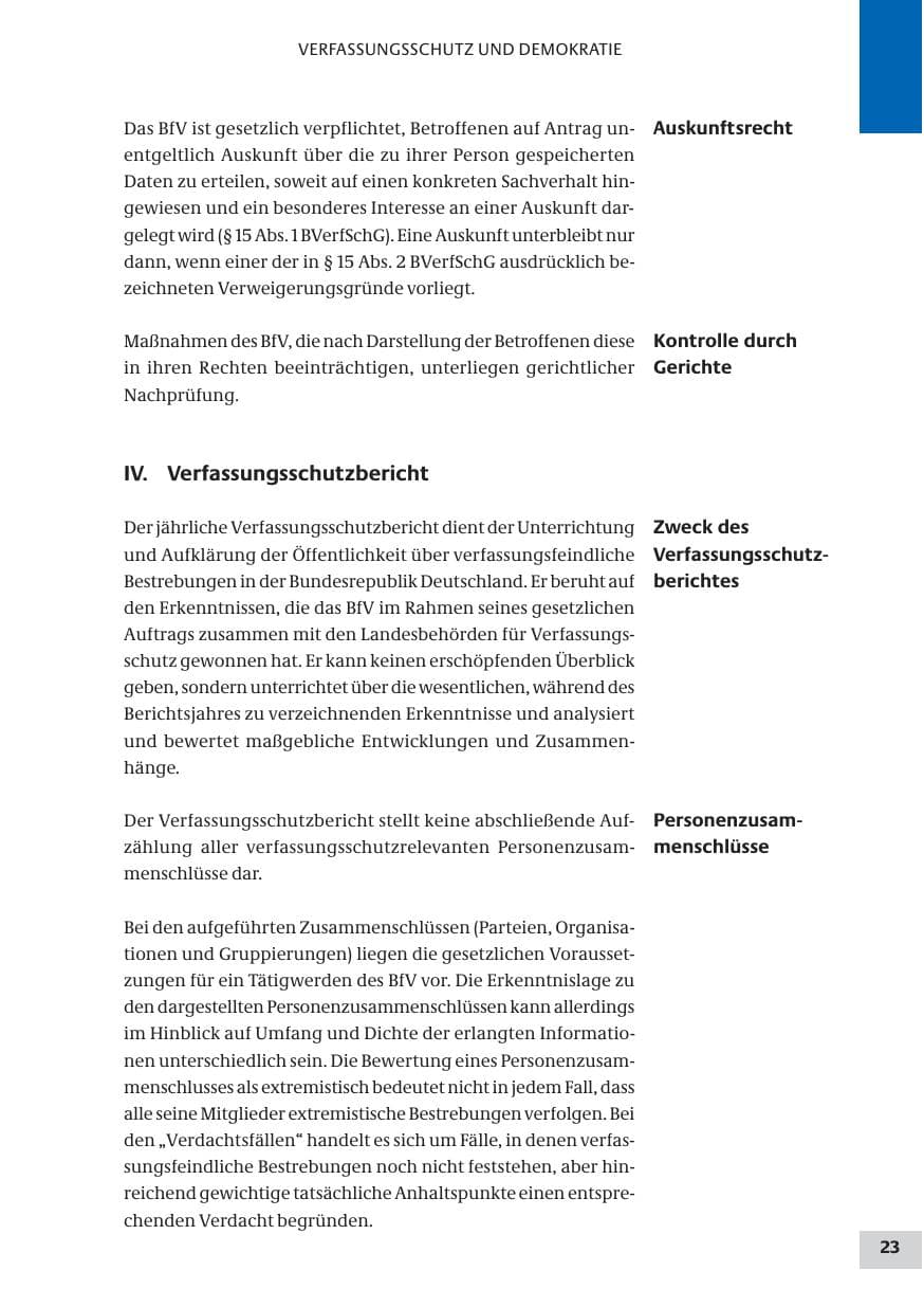 Seite 23 des Verfassungsschutzbericht 2008 Bund