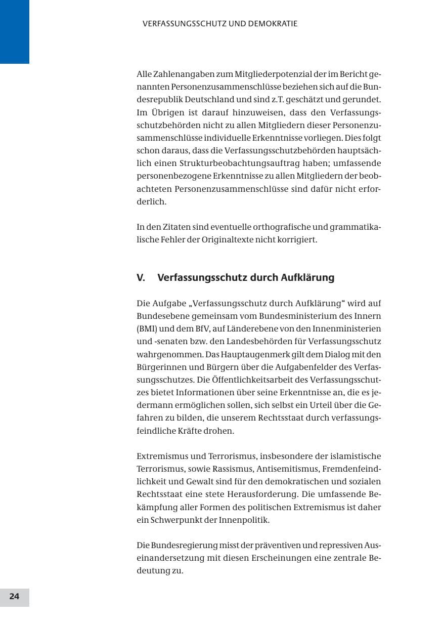 Seite 24 des Verfassungsschutzbericht 2008 Bund