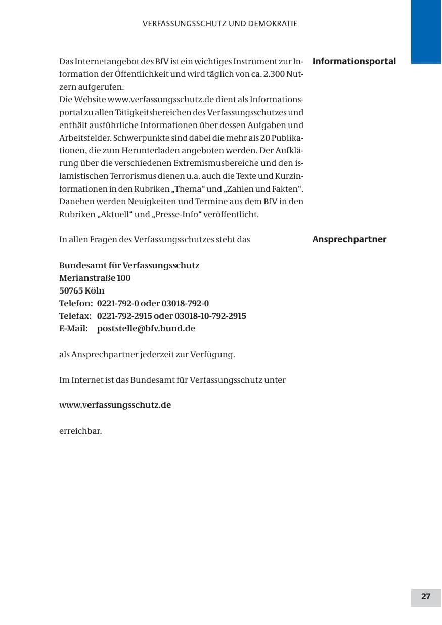 Seite 27 des Verfassungsschutzbericht 2008 Bund
