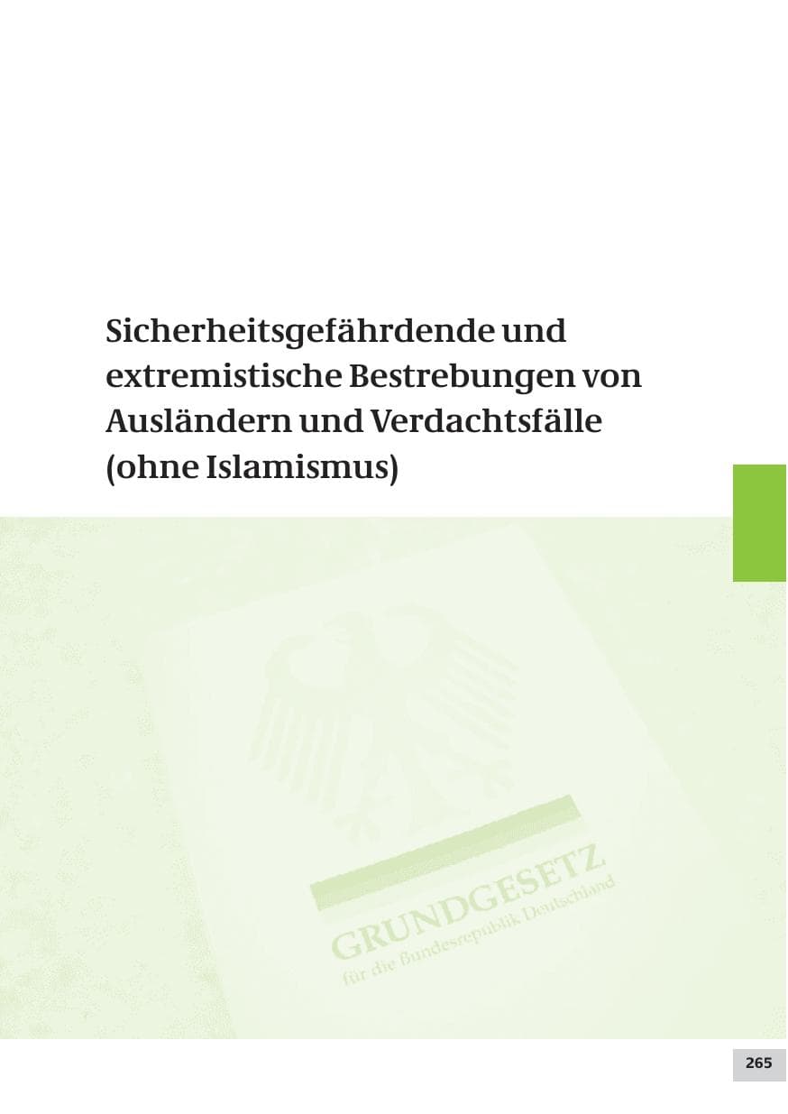 Seite 265 des Verfassungsschutzbericht 2008 Bund