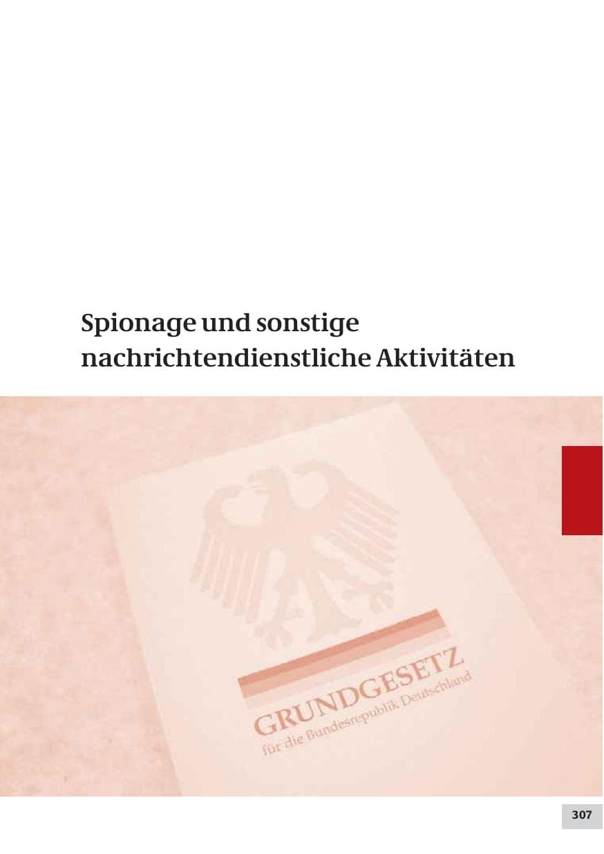 Seite 307 des Verfassungsschutzbericht 2008 Bund