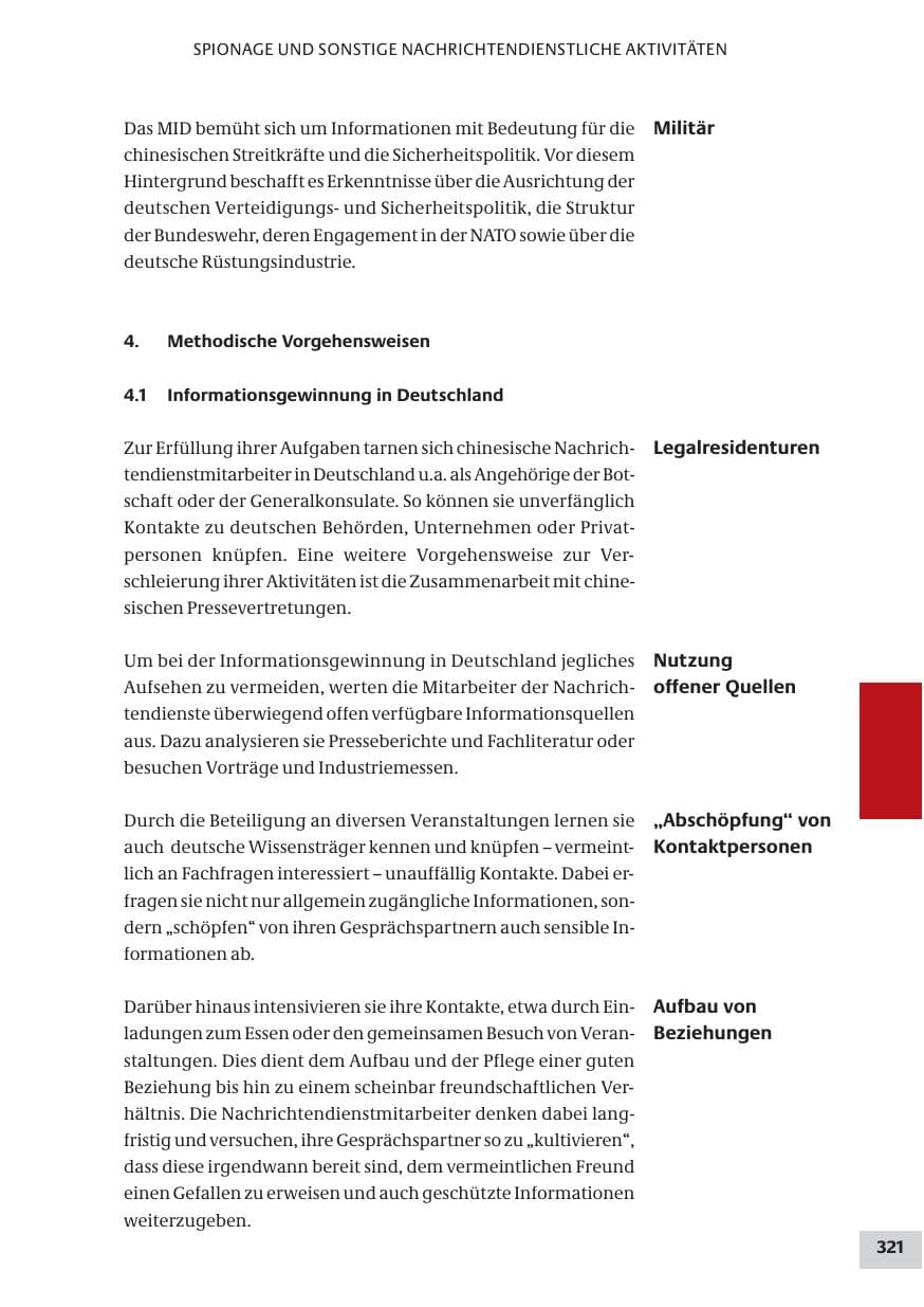 Seite 321 des Verfassungsschutzbericht 2008 Bund