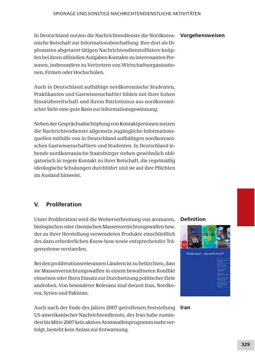 Seite 329 des Verfassungsschutzbericht 2008 Bund