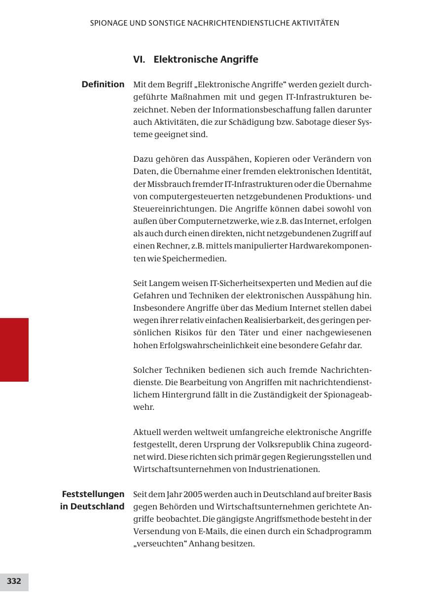 Seite 332 des Verfassungsschutzbericht 2008 Bund