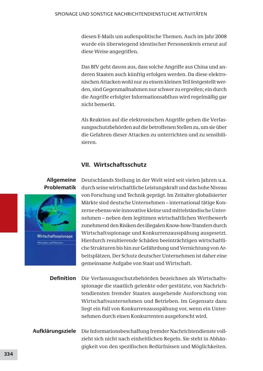 Seite 334 des Verfassungsschutzbericht 2008 Bund