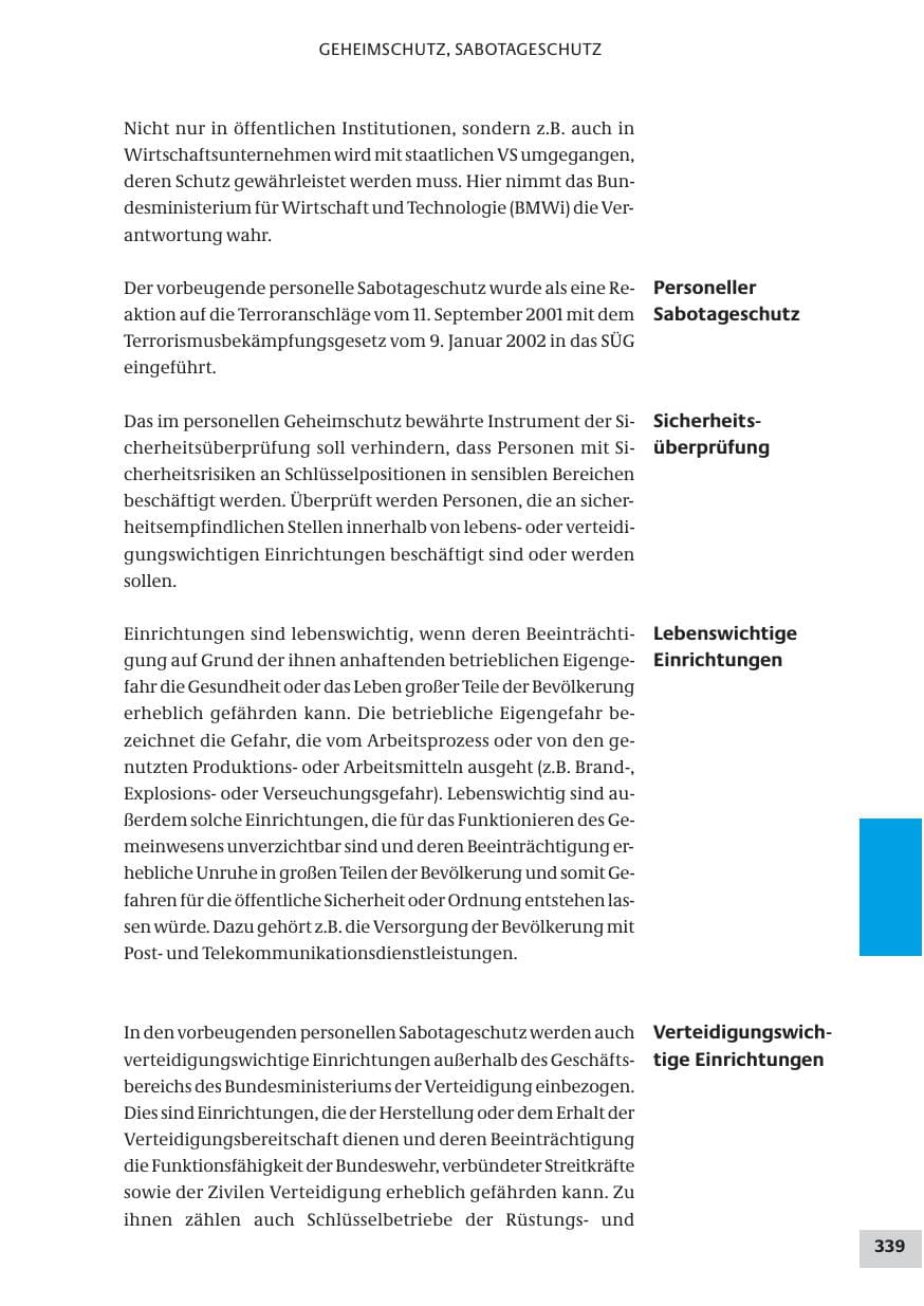Seite 339 des Verfassungsschutzbericht 2008 Bund
