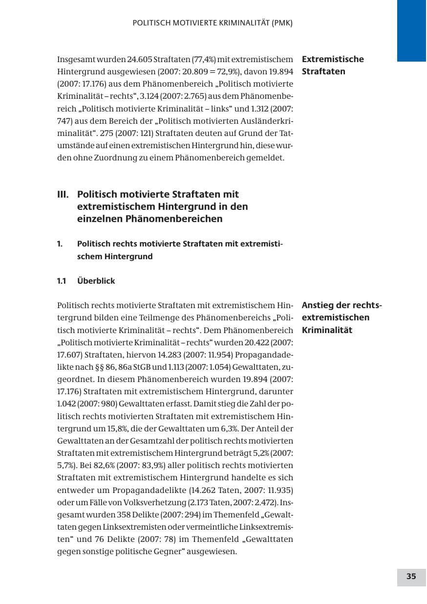 Seite 35 des Verfassungsschutzbericht 2008 Bund