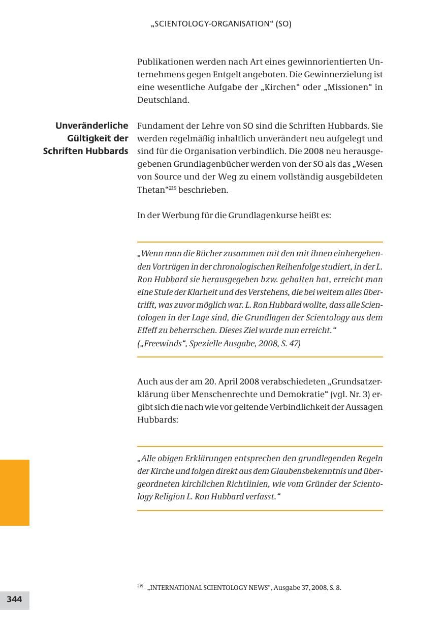 Seite 344 des Verfassungsschutzbericht 2008 Bund