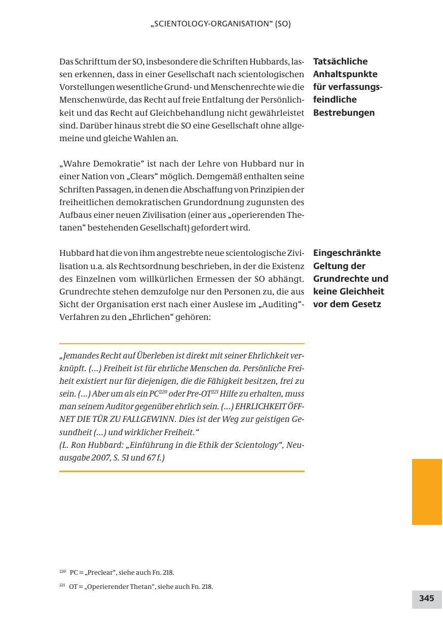 Seite 345 des Verfassungsschutzbericht 2008 Bund