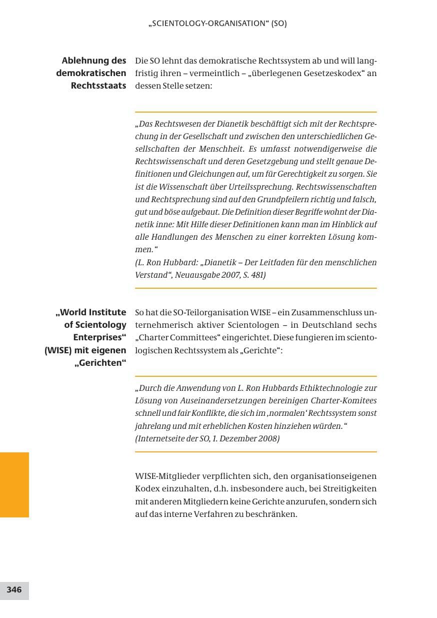 Seite 346 des Verfassungsschutzbericht 2008 Bund