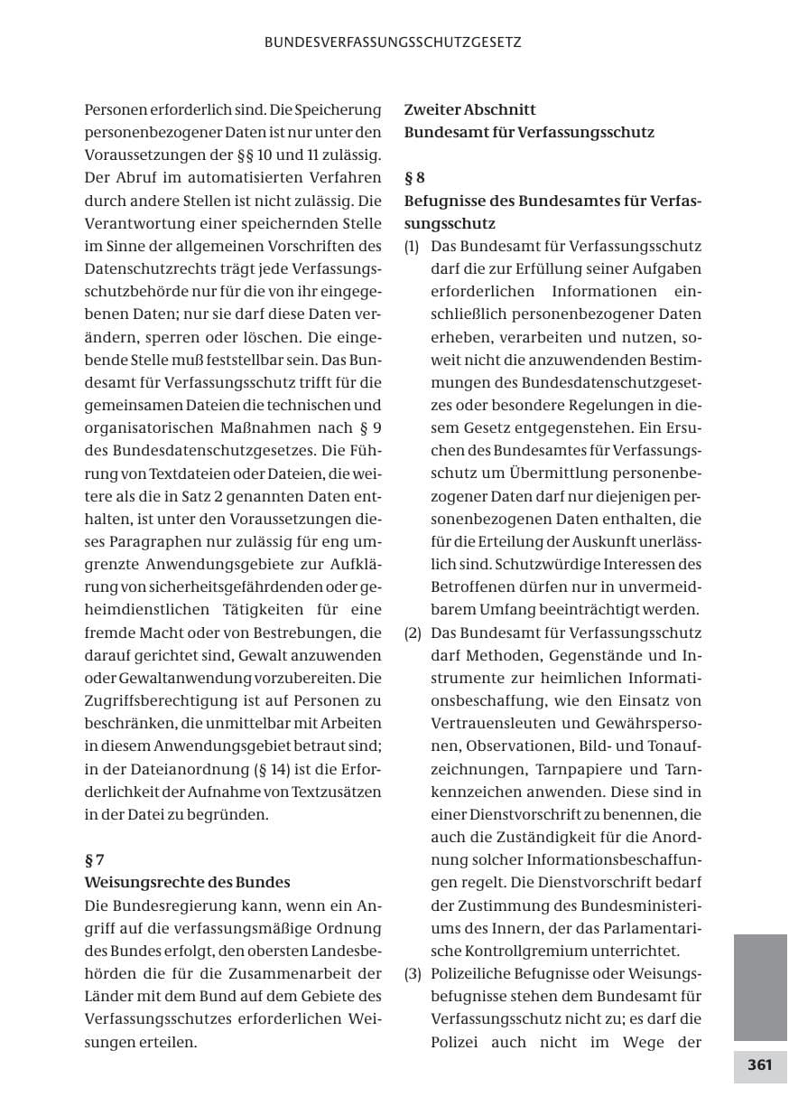 Seite 361 des Verfassungsschutzbericht 2008 Bund