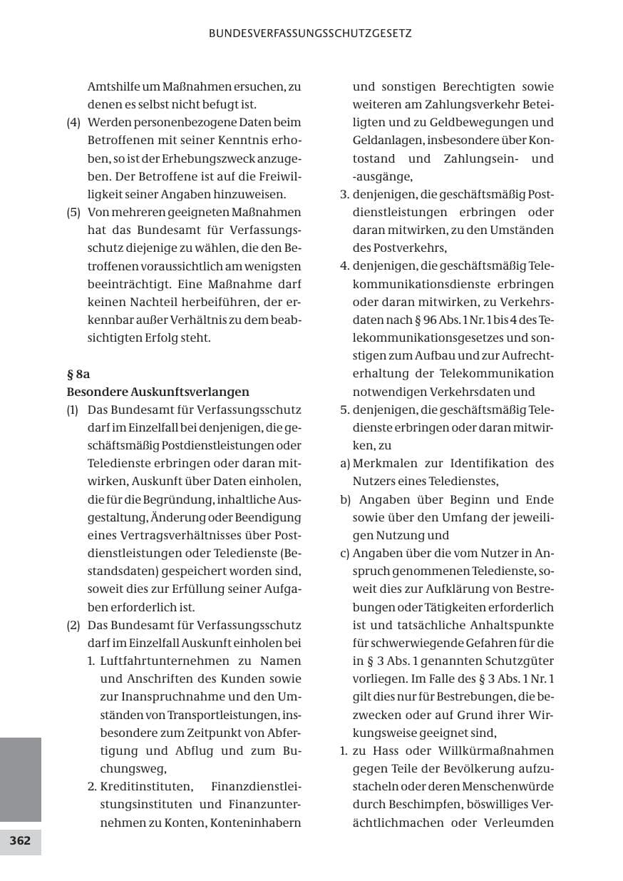 Seite 362 des Verfassungsschutzbericht 2008 Bund