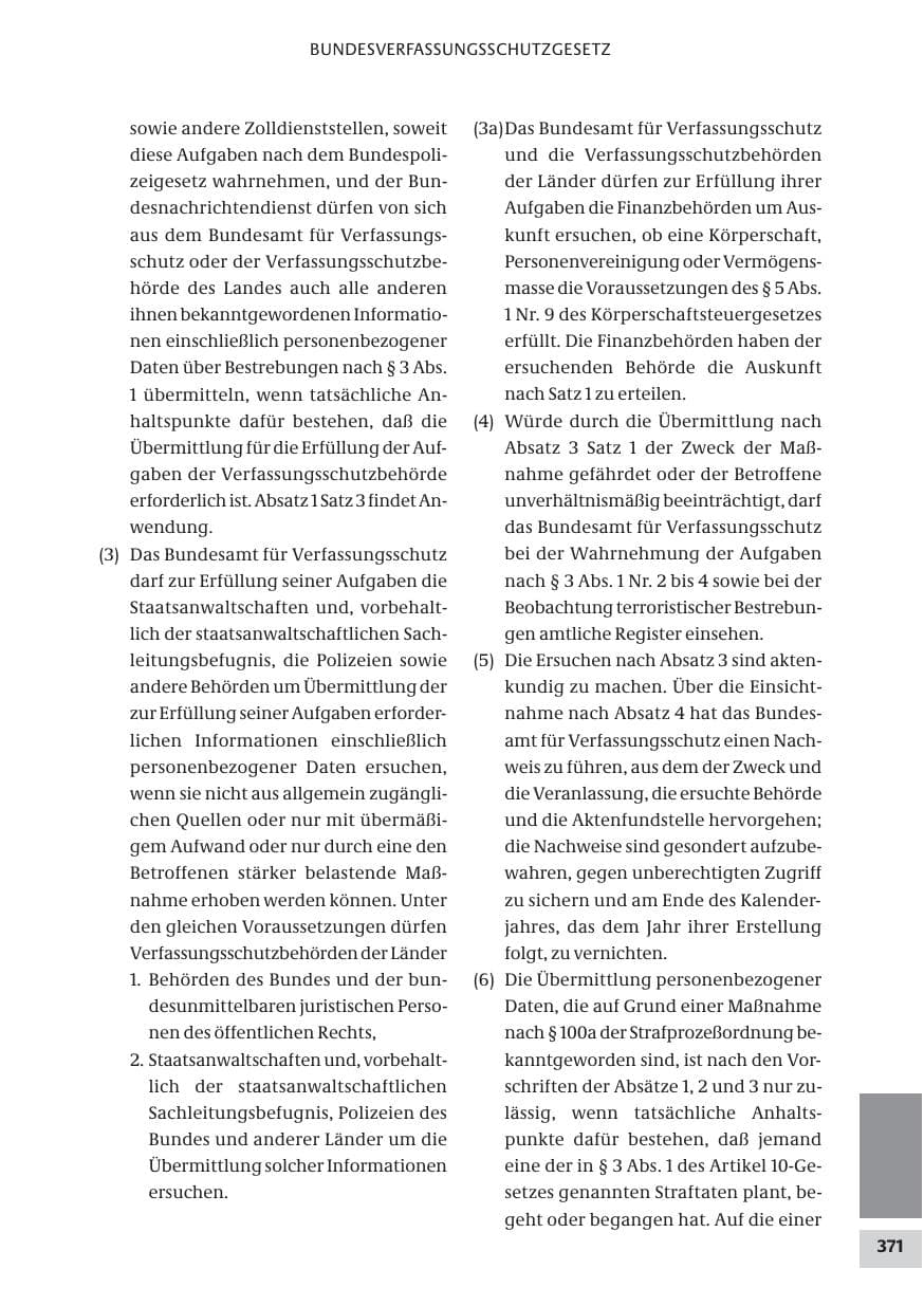 Seite 371 des Verfassungsschutzbericht 2008 Bund