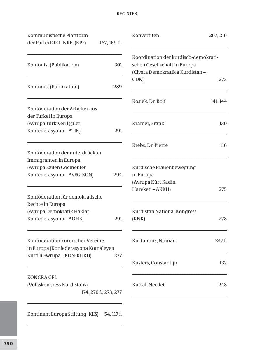 Seite 390 des Verfassungsschutzbericht 2008 Bund