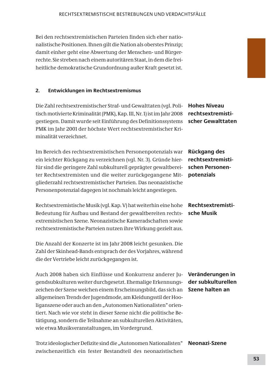 Seite 53 des Verfassungsschutzbericht 2008 Bund